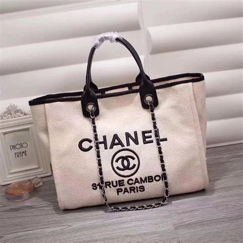 chanel inspired beach bag|authentic copy of Chanel handbags.